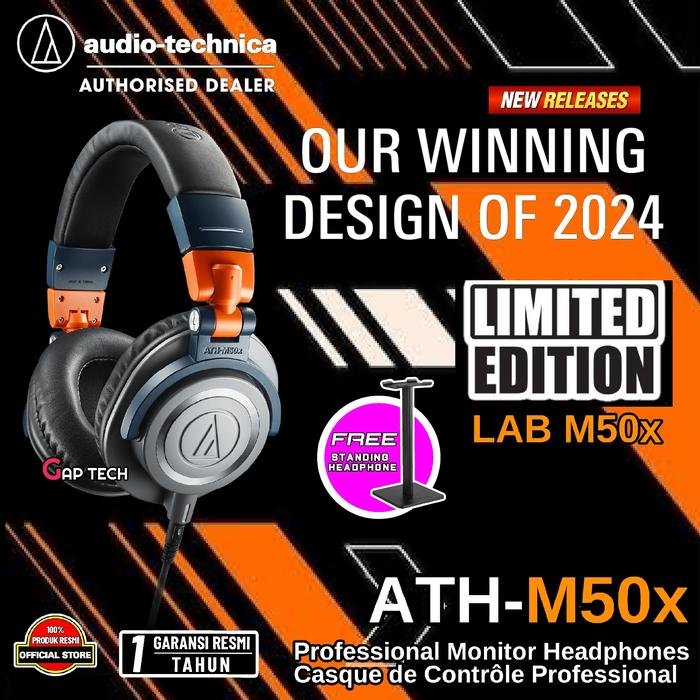 Audio Technica ATH M50x LAB / ATH-M50X LAB / ATH M50xBT2 LAB / ATH-M50xBT2 LAB Professional Monitor Headphones Original - M50X LAB CABLE
