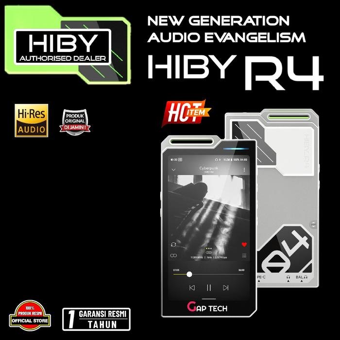 HiBy R4 / R-4 / R 4 4-Way HiFi Android Digital Audio Player / DAP Original - White
