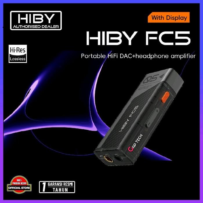 HiBy FC5 / FC 5 with Display Portable HiFi DAC+Headphone Amplifier Original - Black
