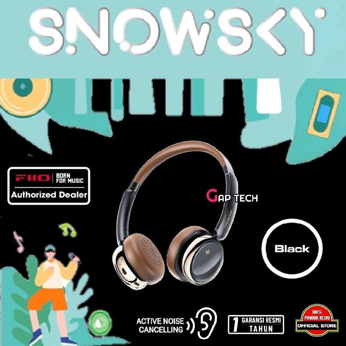 Fiio Snowsky Anytime / Any Time On-Ear Bluetooth Active Noise Cancelling ANC Headphones Original - Black