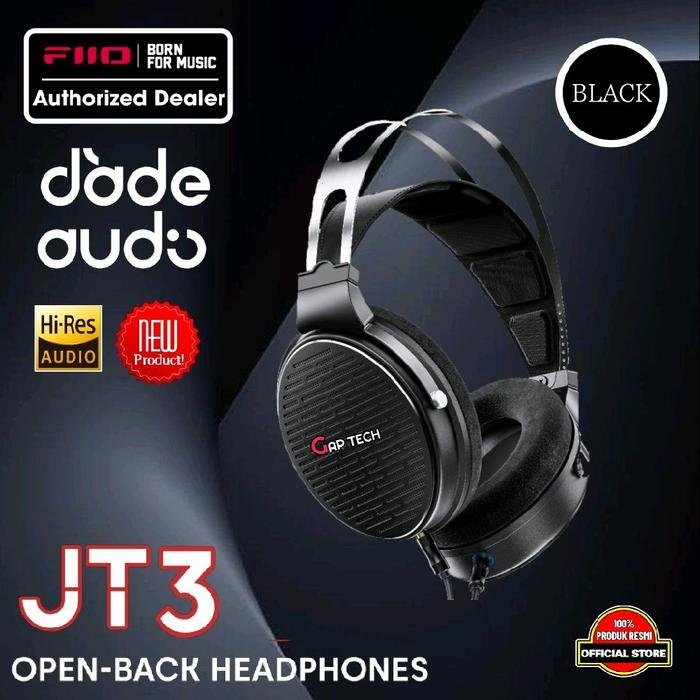Fiio JT3 / JT 3 High-Fidelity 50mm Dynamic Driver Open Back Headphone Original - Black