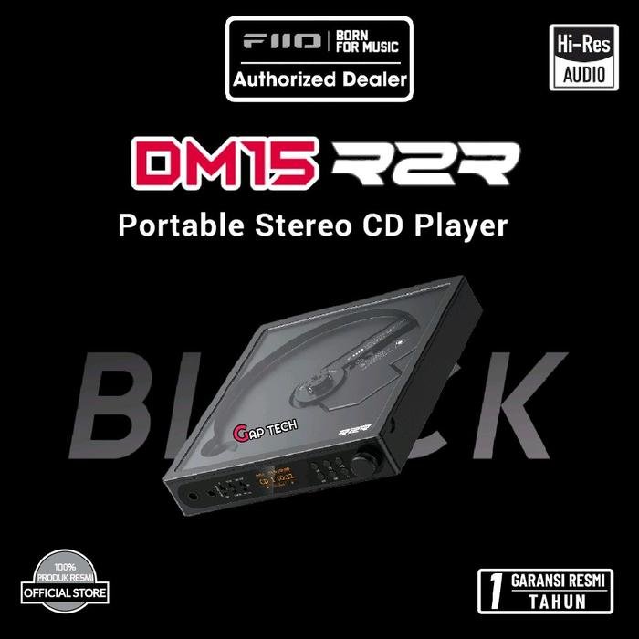 Fiio DM15 R2R / DM 15 R2R / DM-15 R2R Portable Hi-Res CD Player Original - Black