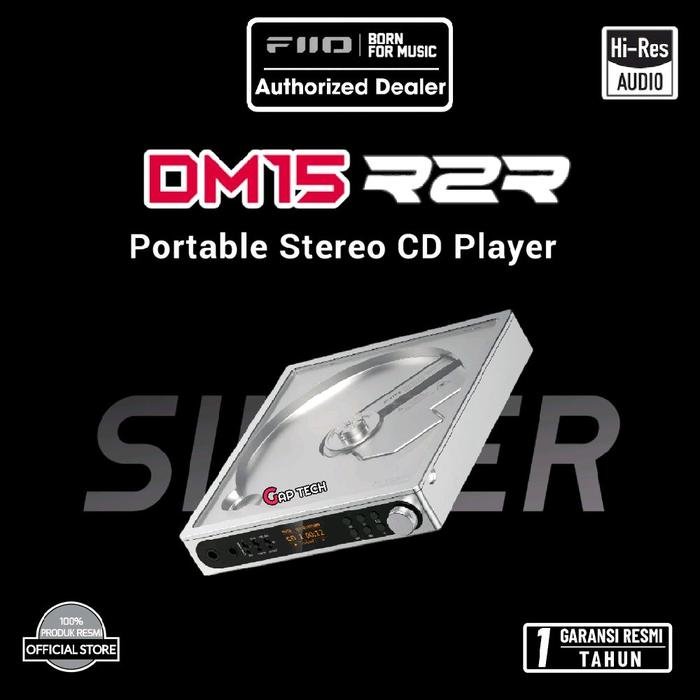 Fiio DM15 R2R / DM 15 R2R / DM-15 R2R Portable Hi-Res CD Player Original - Silver