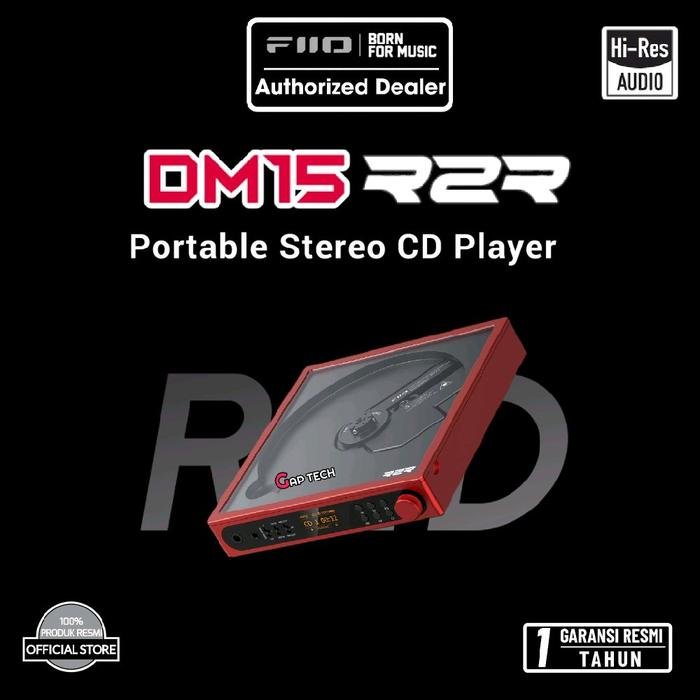 Fiio DM15 R2R / DM 15 R2R / DM-15 R2R Portable Hi-Res CD Player Original - Red