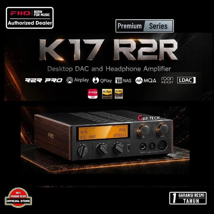 FIIO K17 R2R / K 17 R2R Fully Balanced Desktop DAC and Headphone Amplifier Original - Black