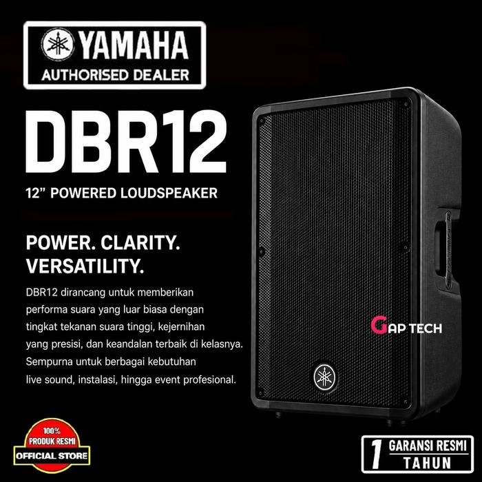 Yamaha DBR12 DBR-12 Active Speaker 12 Inch Output 1000 Watt Original - 1Pcs