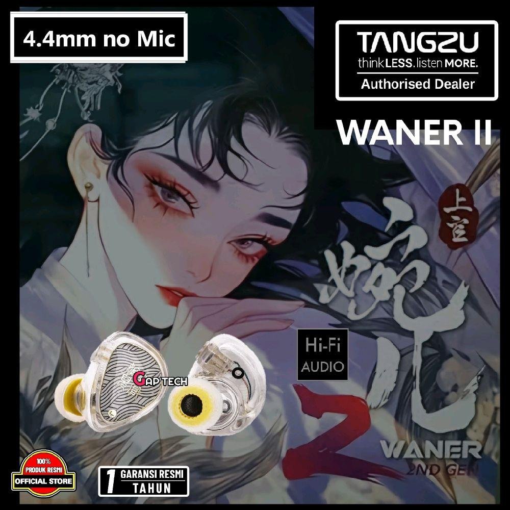 TANGZU Waner 2 / Wan er 2 / Waner SG 2 - 10MM PET Diaphragm Hi-Fi In Ear Monitor Earphone White Edition - IEM Original - 4.4mm NO MIC