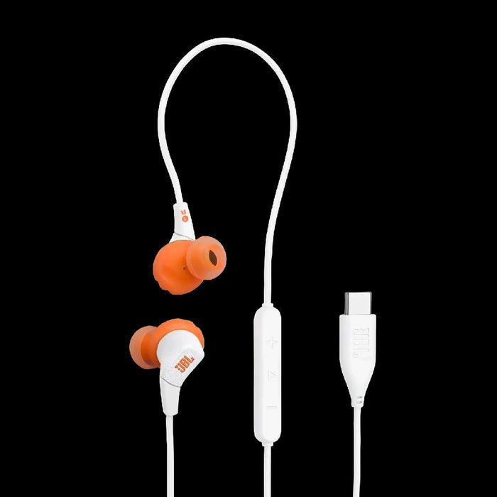 JBL Endurance Run 3 USB-C Wired Sport Headphones Earphone Dustproof Water-Resistant Original - White
