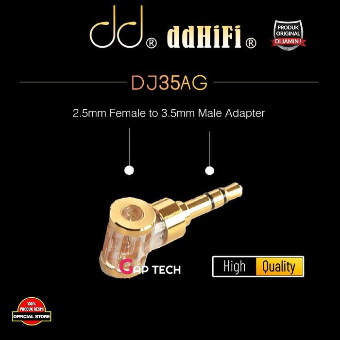 DD DDHiFi DJ35AG / DJ44AG 2.5mm Female to 3.5mm / 4.4mm Male Adapter Original - DJ35AG