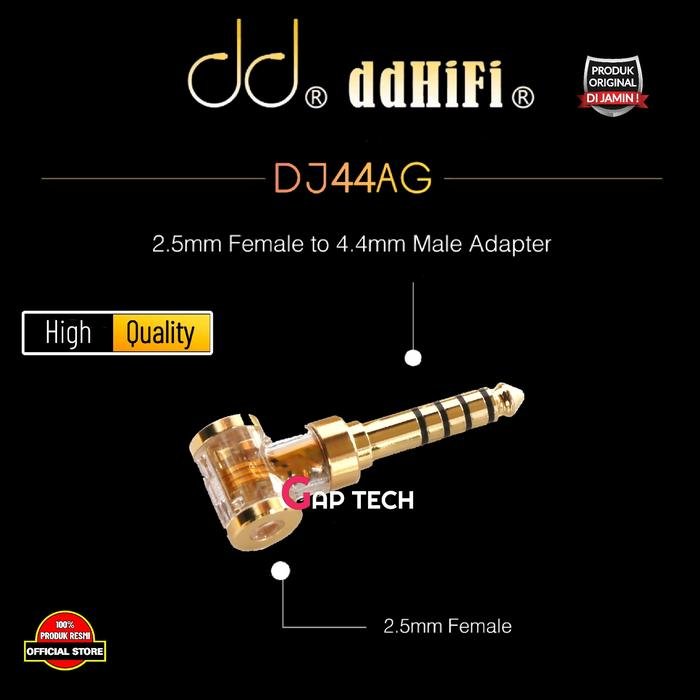 DD DDHiFi DJ35AG / DJ44AG 2.5mm Female to 3.5mm / 4.4mm Male Adapter Original - DJ44AG