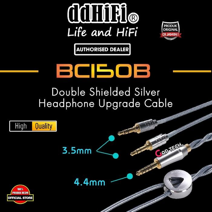 DD DDHIFI BC150B Double Shielded Silver Headphone Upgrade Cable Original - 3.5 MM