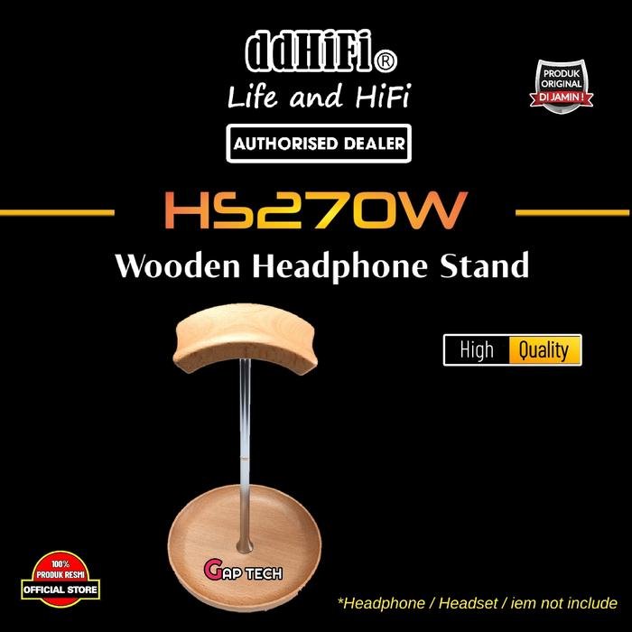 DD DDHiFi HS270W / HS 270 W / HS 270W Wooden Headphone Stand / Standing Original - BEECH WOOD