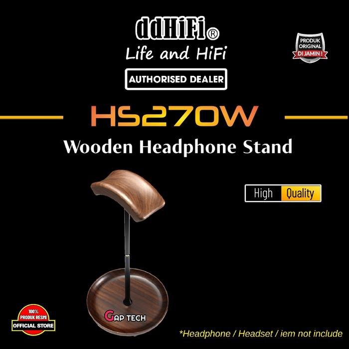 DD DDHiFi HS270W / HS 270 W / HS 270W Wooden Headphone Stand / Standing Original - WALNUT WOOD