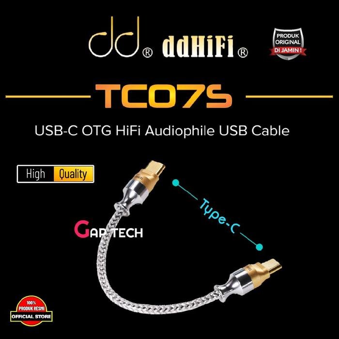DD DDHIFI TC07S / TC 07 S USB C to USB C OTG HiFi Audiophile USB Cable Original - 50cm