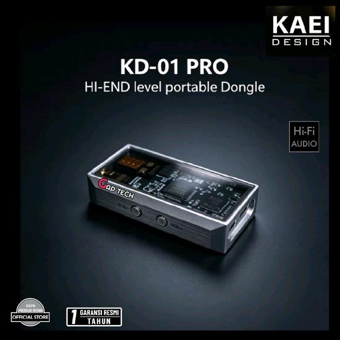 KAEI KD01-PRO / KD01PRO / KD01 PRO / KD 01 PRO with Single ESS 9039SPRO Chip DONGLE DAC AMP (PSU Connectable for Enhanced Power) Original - Silver
