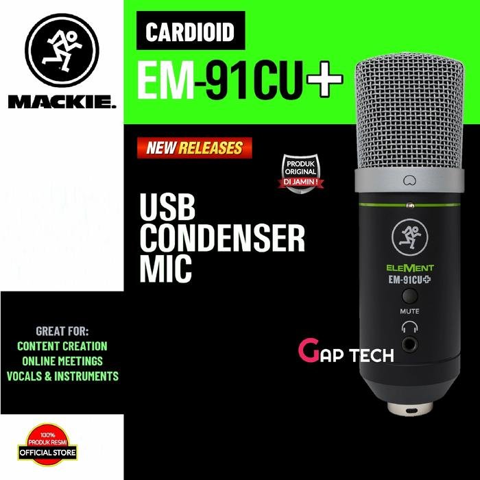 MACKIE EM 91CU / EM91CU / EM 91 CU USB Condenser Microphone Original - EM-91CU+