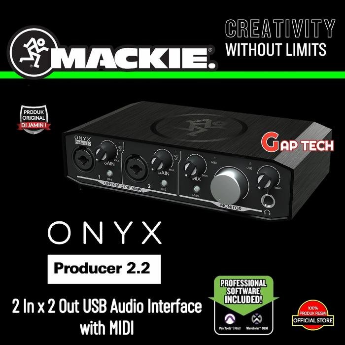 Mackie Onyx Artist 1.2 / Producer 2.2 USB Audio Interface / Soundcard Original - PRODUCER 2.2