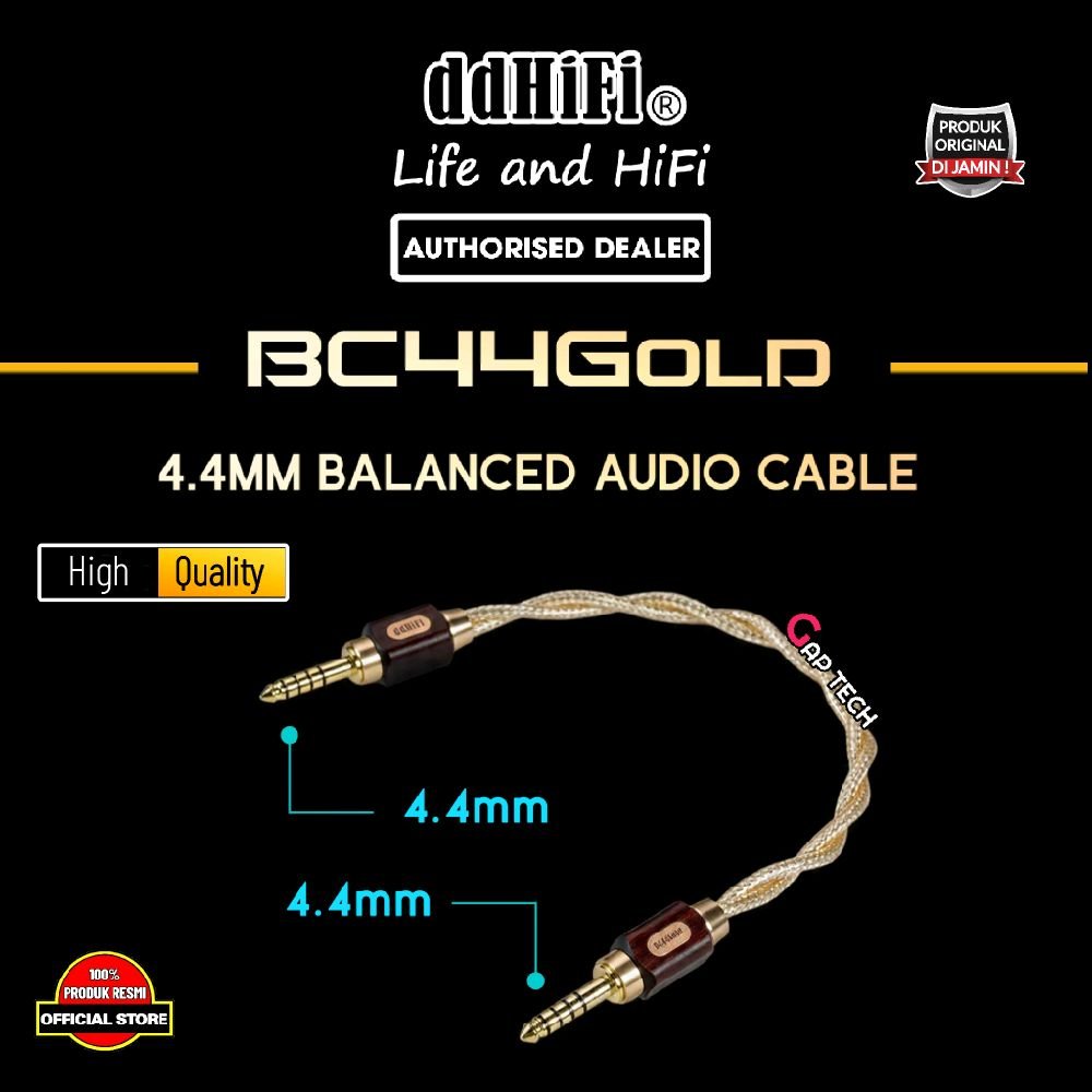 DDHIFI BC44Gold / BC44 Gold / BC 44Gold / BC 44 Gold - 4.4mm Balanced Audio Cable Original - 15CM