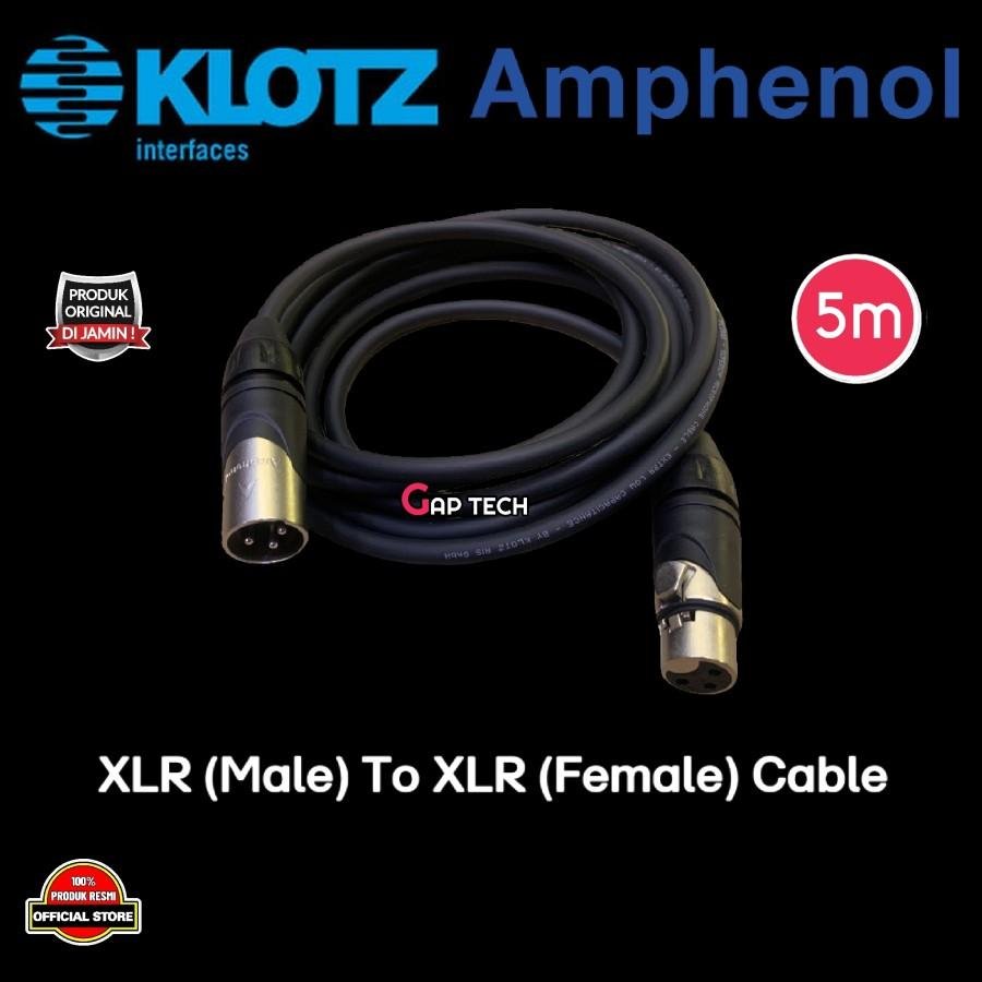 XLR Male to XLR Female / XLR to XLR / XLR - XLR Microphone Cable Original Quality Original - KLOTZ+AMP 5M