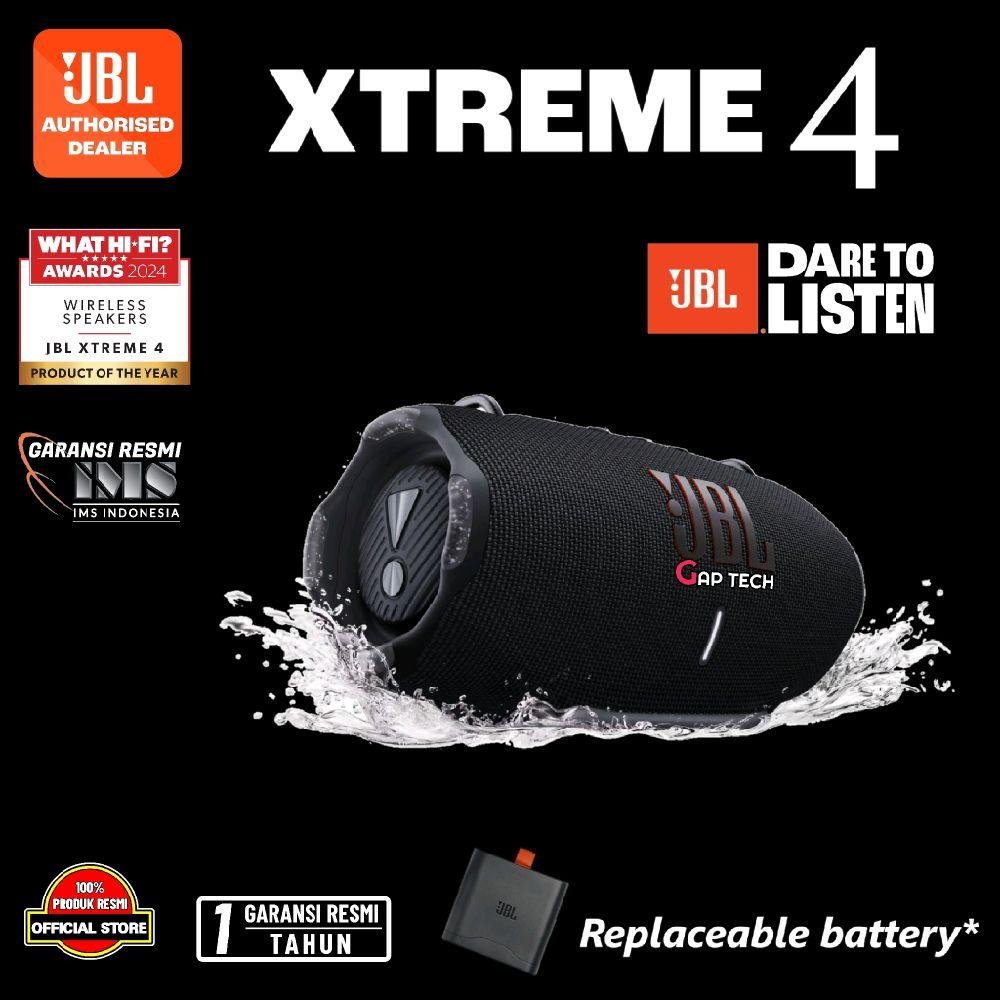 JBL Xtreme 4 / Xtreme4 Successor Xtreme 3 Portable Waterproof Speaker with Massive JBL Pro Sound and A Convenient Shoulder Strap Original - Black