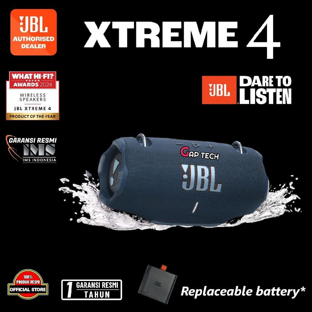 JBL Xtreme 4 / Xtreme4 Successor Xtreme 3 Portable Waterproof Speaker with Massive JBL Pro Sound and A Convenient Shoulder Strap Original - Blue