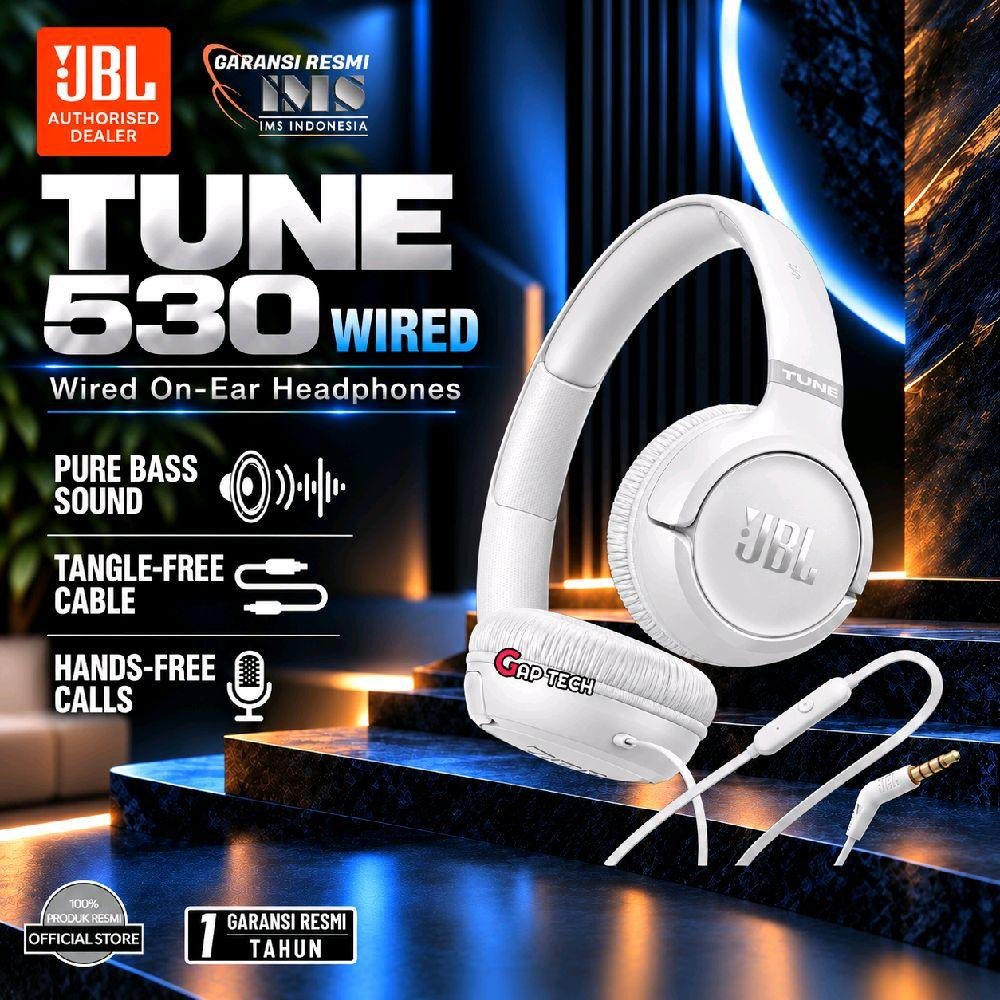 JBL Tune 530 Series / Tune 530 Wired / T530 Wired / T 530 Wired / Tune 530C USB-C / Tune 530C / T530C / T530 C / T 530 C Wired On-Ear Headphones Original - T530 3.5MM WHITE