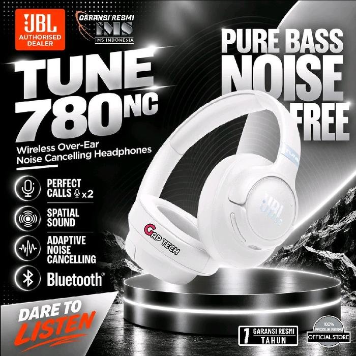 JBL Tune 780NC / Tune780NC / T780NC / T 780NC Wireless Over-Ear Noise Cancelling Headphones Original - White