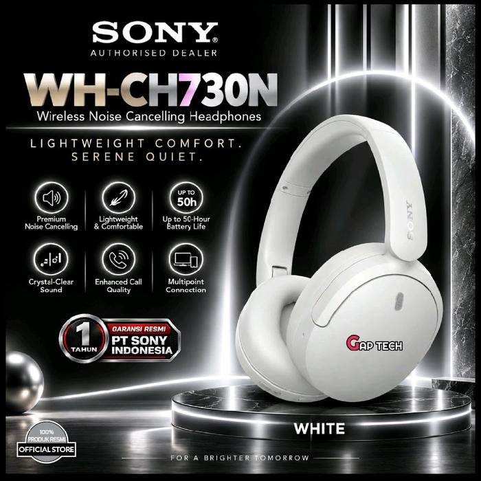 Sony WH-CH730N / WH CH730N / WH CH 730N / WH CH 730 N Wireless Noise Cancelling Headphones Original - White