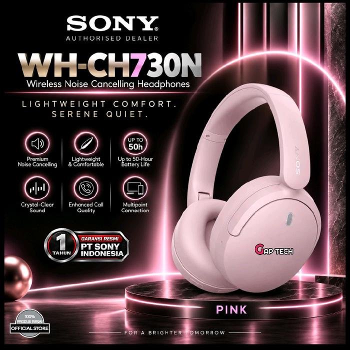 Sony WH-CH730N / WH CH730N / WH CH 730N / WH CH 730 N Wireless Noise Cancelling Headphones Original - Pink